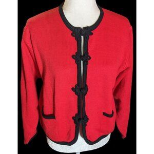 Vintage Tally-Ho Creation Red And Black Knit Sweater